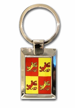 Owain Glyndwr Colours metal keyring